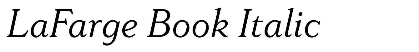 LaFarge Book Italic